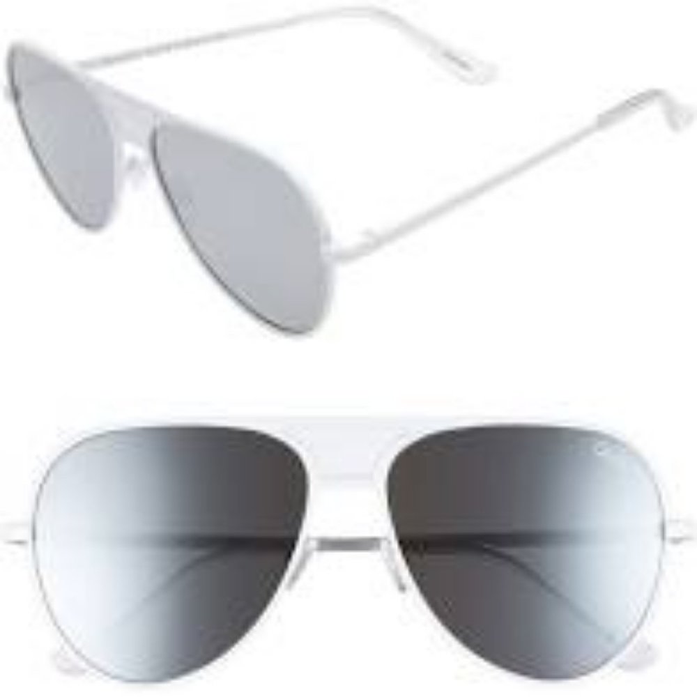 Quay "Iconic" Sunglasses in White